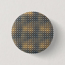 Chapa Redonda De 2,5 Cm Dark Geometric Grid Abstract Pattern Design 1300