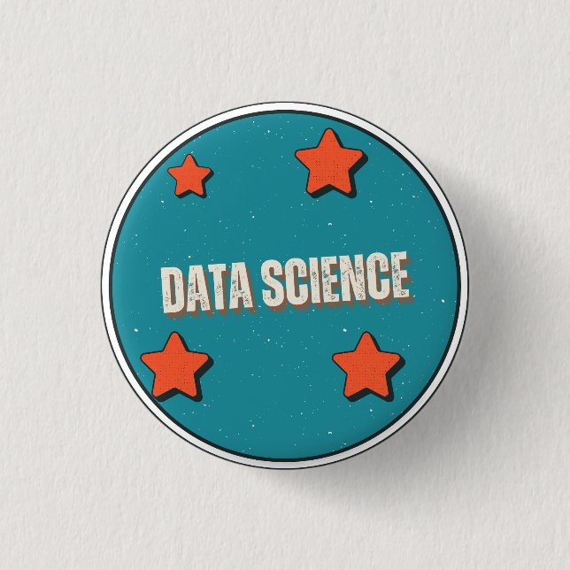 Chapa Redonda De 2,5 Cm Data Science (Anverso)