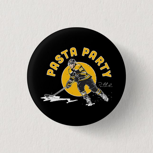 Chapa Redonda De 2,5 Cm David Pastrnak (Anverso)