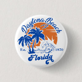 Chapa Redonda De 2,5 Cm Daytona Beach Florida Olas de verano vacaciones 60