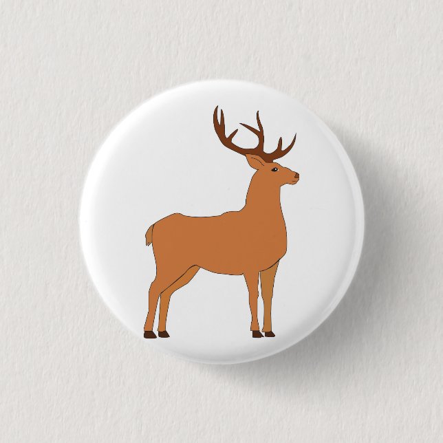 Chapa Redonda De 2,5 Cm Deer (Anverso)
