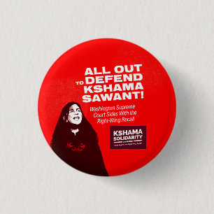 Chapa Redonda De 2,5 Cm Defender a Kshama Sawant