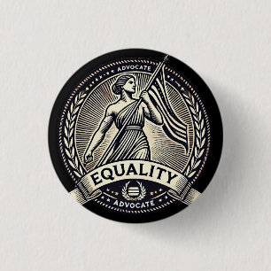 Chapa Redonda De 2,5 Cm Defensor de la igualdad Emblema vintage de la ju