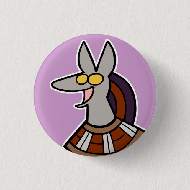 Chapa Redonda De 2,5 Cm Deidad:: Wepwawet (Anverso)