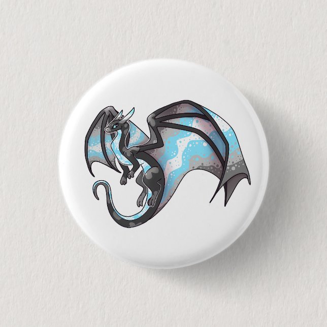Chapa Redonda De 2,5 Cm Demiboy Pride Dragon (Anverso)