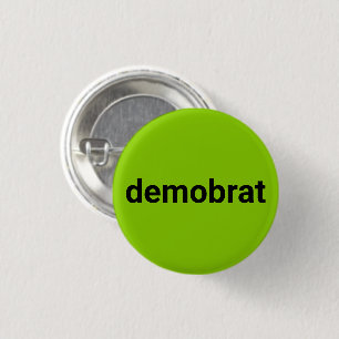 Chapa Redonda De 2,5 Cm Demobrat moderna tipografía lima negra verde fresc