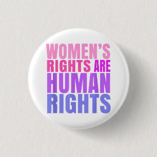 Chapa Redonda De 2,5 Cm Derechos Humanos Derechos de la Mujer