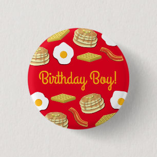 Chapa Redonda De 2,5 Cm Desayuno Brunch Fiesta de Cumpleaños Niños