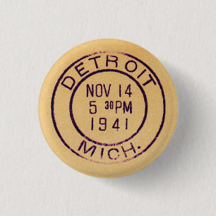 Chapa Redonda De 2,5 Cm Detroit 1941