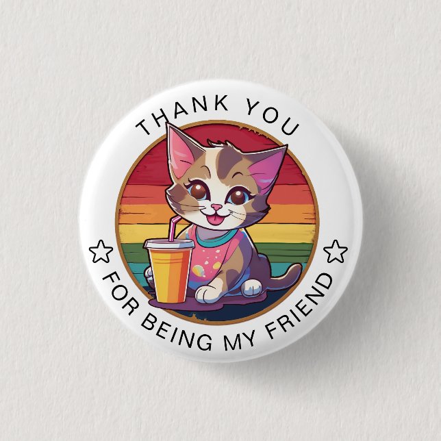 Chapa Redonda De 2,5 Cm día de amistad (Anverso)