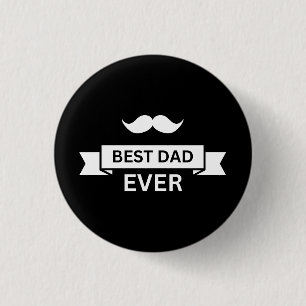 Chapa Redonda De 2,5 Cm Día del Padre MEJOR PAPÁ DEL MUNDO Tipeo con Bigot