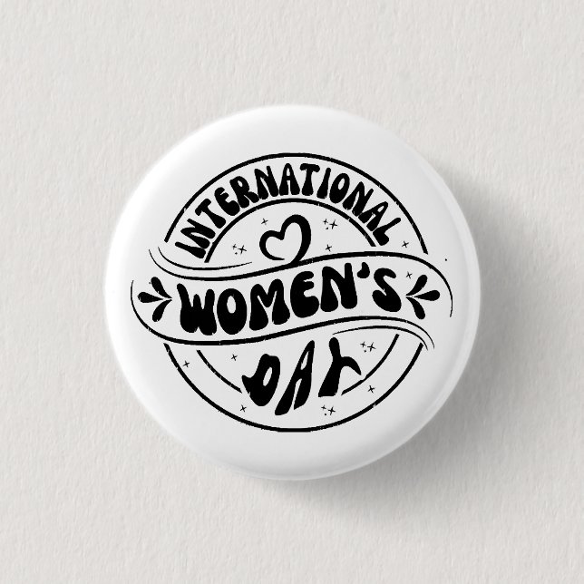 Chapa Redonda De 2,5 Cm Día Internacional de la Mujer (Anverso)