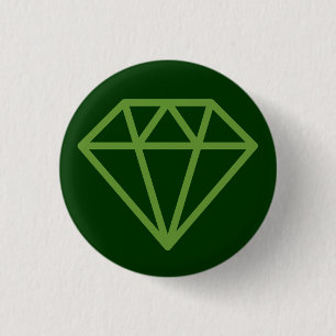 Chapa Redonda De 2,5 Cm Diamante simple - Aguacate verde en el bosque Dk