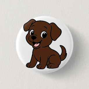 Chapa Redonda De 2,5 Cm Dibujo de Lab Chocolate