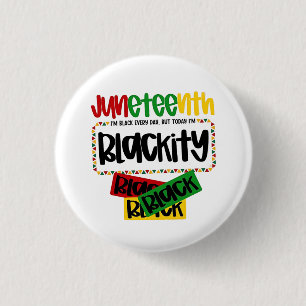 Chapa Redonda De 2,5 Cm Diecinueve Blackity Black Black Funny