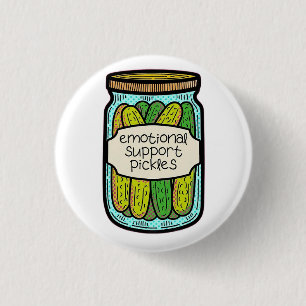 Chapa Redonda De 2,5 Cm Dill Pickles de Apoyo Emocional