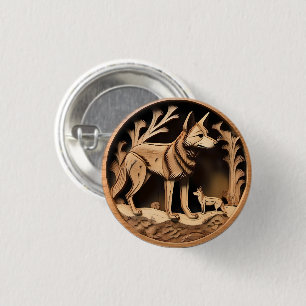 Chapa Redonda De 2,5 Cm "Dingo australiano: Impresión de la naturaleza"