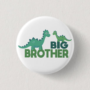 Chapa Redonda De 2,5 Cm Dinosaur brothers, big brother announcement