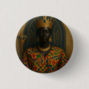 Chapa Redonda De 2,5 Cm Diosa Afro