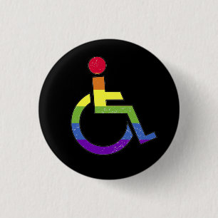 Chapa Redonda De 2,5 Cm Discapacidad del orgullo LGBT