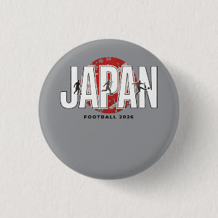 Chapa Redonda De 2,5 Cm Diseño de apoyo a la selección de fútbol de Japón 