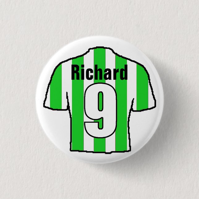 Chapa Redonda De 2,5 Cm Diseño de camisas de fútbol para personalización. (Anverso)