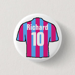Chapa Redonda De 2,5 Cm Diseño de camisas de fútbol para personalización.