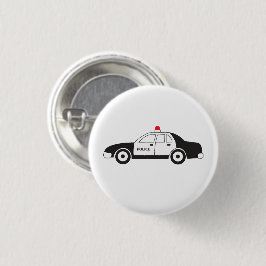 Chapa Redonda De 2,5 Cm Diseño de coches de policía de juguete