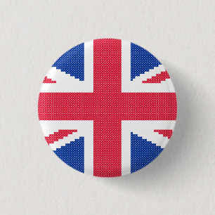 Chapa Redonda De 2,5 Cm Diseño de cosido cruzado original Jack Union
