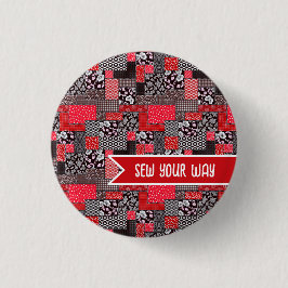 Chapa Redonda De 2,5 Cm Diseño de costura personalizada cose tu camino