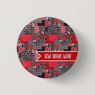 Chapa Redonda De 2,5 Cm Diseño de costura personalizada cose tu camino