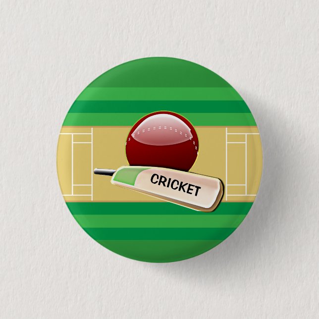 Chapa Redonda De 2,5 Cm Diseño de cricket (Anverso)