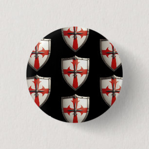 Chapa Redonda De 2,5 Cm diseño de escudo cruzado