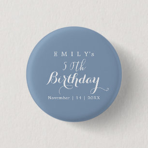 Chapa Redonda De 2,5 Cm Diseño de Fiesta de Cumpleaños con Tipografía Mini