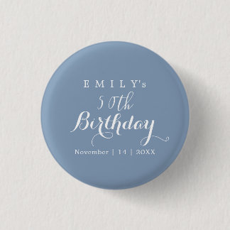 Chapa Redonda De 2,5 Cm Diseño de Fiesta de Cumpleaños con Tipografía Mini