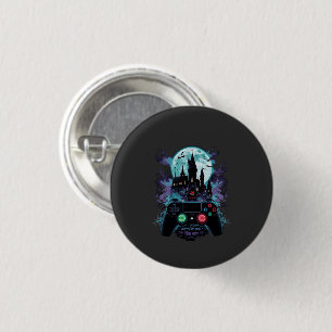 Chapa Redonda De 2,5 Cm Diseño de Gamer de Terror de Castillo Embrujado