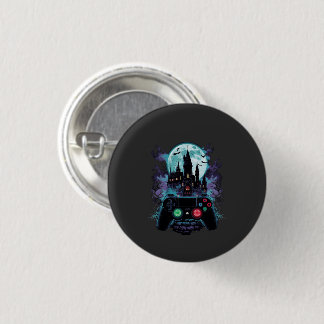 Chapa Redonda De 2,5 Cm Diseño de Gamer de Terror de Castillo Embrujado