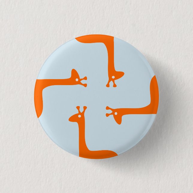 Chapa Redonda De 2,5 Cm Diseño de Giraffe (Anverso)