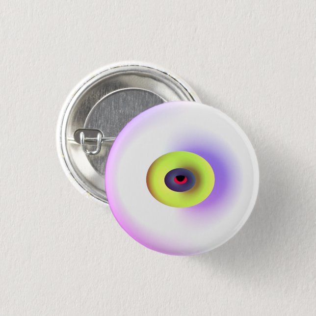 Chapa Redonda De 2,5 Cm Diseño de globos gráficos lima verde rojo blanco (Anverso y reverso)