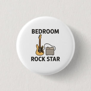 Chapa Redonda De 2,5 Cm Diseño de guitarra y amplificador para estrella de
