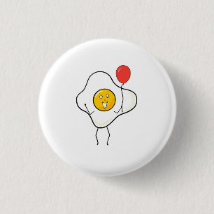 Chapa Redonda De 2,5 Cm Diseño de huevo con globo, personalizar, personali