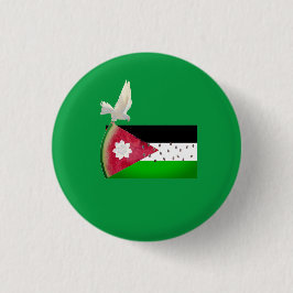 Chapa Redonda De 2,5 Cm Diseño de la sandía verde libre de Palestina