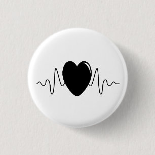Chapa Redonda De 2,5 Cm Diseño de latido