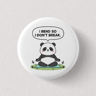 Chapa Redonda De 2,5 Cm diseño de panda “Me doblo para no romper”