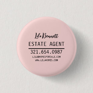 Chapa Redonda De 2,5 Cm Diseño de regalo personalizado para agentes inmobi