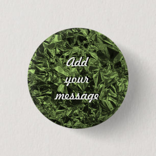 Chapa Redonda De 2,5 Cm Diseño de Relieve metalizado de aluminio en verde 