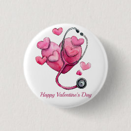 Chapa Redonda De 2,5 Cm Diseño de San Valentín para Corazones Sanadores