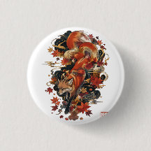 Diseño del espíritu del zorro japonés Kitsune de o