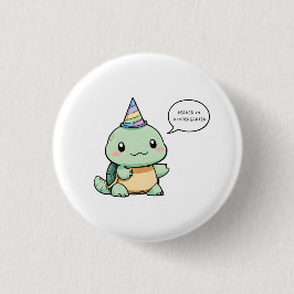 Chapa Redonda De 2,5 Cm Diseño divertido de tortuga "Alcancé mi punto máxi