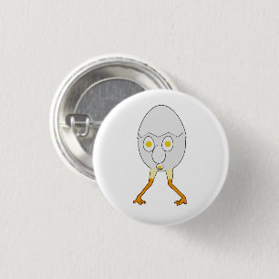 Chapa Redonda De 2,5 Cm Diseño divertido del personaje de huevo RG y RA